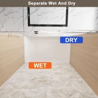 Frameless Shower Door with Anti-Shatter Safety Film and Bottom Water-Blocking Strip, Panel for Bathroom, 60" L x 0.5" W x 60" H, Brushed Nickel(m-5)