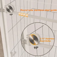 Frameless Sliding Shower Door with Smooth Quiet Stainless Steel Rollers & Round Tracks, Panel for Bathroom, 60" L x 0.5" W x 60" H, Brushed Nickel(m-5)