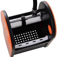 HOMCOM 6.9 Gal/26L Mop Bucket, Mop Bucket with Wringer, Wheels and Handle, Orange(m-10)