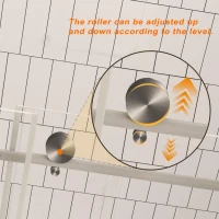 Frameless Shower Door with Anti-Shatter Safety Film and Bottom Water-Blocking Strip, Panel for Bathroom, 60" L x 0.5" W x 76" H, Brushed Nickel(m-6)