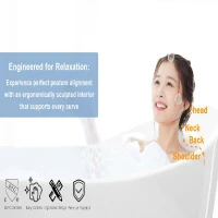 67" Special-Shaped Freestanding Slipper Bathtub with Chrome Overflow, Soaking Tub with Pop-Up Drain, 67" L x 31" W x 29" H, White(m-12)