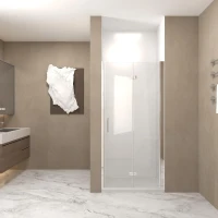 36" Bifold Shower Door with Safety Film and Water-Blocking Strips, Bathroom Door with Stainless Steel Handle, 36" L x 0.5" W x 72" H, Chrome(m-12)