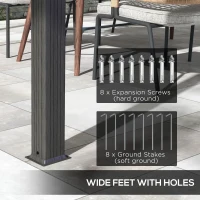 Outsunny 10' x 13' Retractable Pergola Canopy, Aluminum Pergola Sun Shade Shelter for Garden, Patio, Backyard, Deck, Gray(m-8)