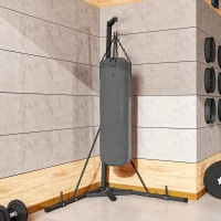Soozier Foldable Punch Bag Stand, Height Adjustable Heavy Bag Stand with Weighted Base, Free Standing for Home Gym, Stand Only(m-9)