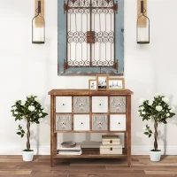 Outsunny 3FT Artificial Plant White Rose Floral Set of 2 in Pot, Fake Plant for Home Indoor Decor(m-4)