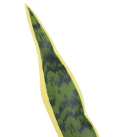 Outsunny 30" Artificial Snake Plant with 21 Leaves in Pot, Decorative Fake Plant for Home, Office, and Living Room, Green(m-6)
