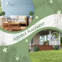 HOMCOM Artificial Plants Faux Lavender Set of 2, UV Protected Fake Plants with Ground Stakes for Indoor Outdoor Decor, Purple(m-4)