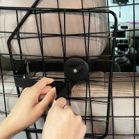 PawHut Dog Car Barrier for SUV, Adjustable Car Divider for Trunk Cargo Area, Heavy-Duty Steel Wire Mesh Barrier, Black(m-9)