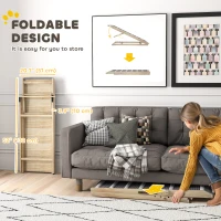 PawHut Dog Ramp for Couch, Foldable Pet Ramp for Small to Large Dog, 4 Adjustable Height from16" to 23.5"(m-9)