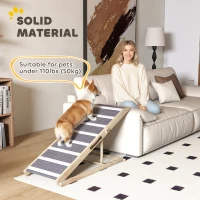 PawHut Dog Ramp for Couch, Foldable Pet Ramp for Small to Large Dog, 4 Adjustable Height from16" to 23.5"(m-7)