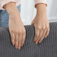 HOMCOM Modern Dining Chairs Set of 4, Kitchen Chairs with Rubberwood Legs and Padded Seat, Dark Grey(m-10)