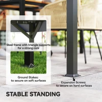 Outsunny 10' x 12' Outdoor Patio Gazebo, Soft Top Gazebo Canopy Shelter with Curtains, Netting, Steel Frame, Hooks, Blue(m-7)