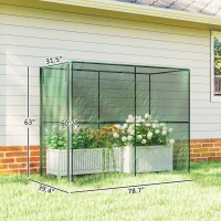 Outsunny Crop Cage, Plant Protection Tent with Zippered Door, Plant Protector from Animals for Vegetables Flowers Fruits, Green(m-3)