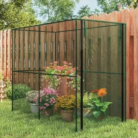 Outsunny Crop Cage, Plant Protection Tent with Zippered Door, Plant Protector from Animals for Vegetables Flowers Fruits, Green(m-9)