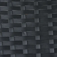 Outsunny Half Round Side Table, PE Rattan Coffee Table with Metal Frame for Patio, Garden, Balcony, Black(m-10)