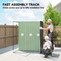 Outsunny 5.2' x 3.5' Outdoor Storage Shed, Easy to Assemble Metal Garden Shed, for Backyard, Lawn, Patio, Dark Grey(m-9)