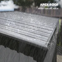 Outsunny 5.2' x 3.5' Outdoor Storage Shed, Easy to Assemble Metal Garden Shed, for Backyard, Lawn, Patio, Light Grey(m-6)