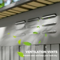 Outsunny 5.2' x 3.5' Outdoor Storage Shed, Easy to Assemble Metal Garden Shed, for Backyard, Lawn, Patio, Light Grey(m-5)