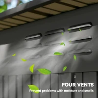 Outsunny 5.2' x 3.5' Outdoor Storage Shed, Easy to Assemble Metal Garden Shed, for Backyard, Lawn, Patio, Dark Grey(m-5)