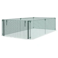 Outsunny 8' x 4' Plant Protection Cage with Zipper Roll-Up Door, Plant Protector from Animals with Galvanised Steel Frame(m-2)