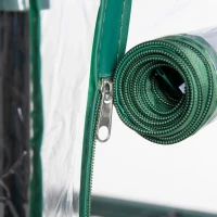 Outsunny Portable Greenhouse with 4 Tier Shelves Outdoor Hot House, Steel Frame, PVC Cover, 28" x 20" x 63", Transparent(m-12)