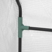 Outsunny 6' x 3' x 3' Portable Tunnel Greenhouse Outdoor Garden Mini with Large Zipper Doors & Water/UV PE Cover White(m-11)