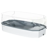 PawHut Turtle Tank Kit, Turtle Aquarium with Basking Platform, Water Pump, Filter Layer Design, Reptile Habitat(m-2)