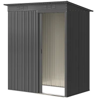 Outsunny 5.2' x 3.5' Outdoor Storage Shed, Easy to Assemble Metal Garden Shed, for Backyard, Lawn, Patio, Dark Grey(m-2)