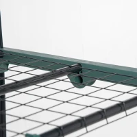 Outsunny Portable Greenhouse with 4 Tier Shelves Outdoor Hot House, Steel Frame, PVC Cover, 28" x 20" x 63", Transparent(m-13)