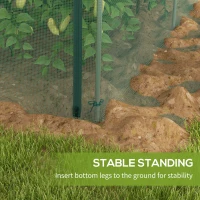 Outsunny 12' x 4' Plant Protection Cage with Zipper Roll-Up Door, Plant Protector from Animals with Galvanised Steel Frame(m-7)