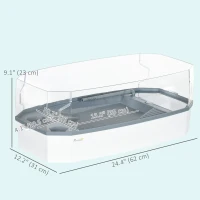 PawHut Turtle Tank Kit, Turtle Aquarium with Basking Platform, Water Pump, Filter Layer Design, Reptile Habitat(m-3)