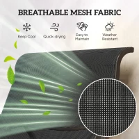 Outsunny Garden Double Gliding Chair, Patio Glider Armchair for Outdoor, Backyard Mesh Seat and Backrest, Steel Frame Black(m-5)