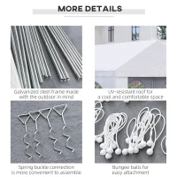 Outsunny 16.5' x 13' Outdoor Tents for Parties, Event Tent with Sides, 4 Windows and 2 Doors, White(m-7)