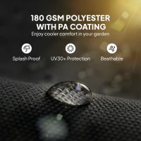 Outsunny 2 Pcs UV Protection Pergola Replacement Canopy, Pergola Shade Cover, Easy to Install, for 10' x 10' Pergola, Black(m-5)