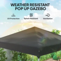 Outsunny 10' x 10' Pop Up Canopy with Sidewalls, Roller Bag, Height Adjustable Instant Tent for Outdoor, Garden, Patio, Black(m-6)