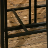 HOMCOM Industrial Bar Table Set Counter Height 3 Piece and 2 High Back Stools Set Dining Table Set Grey(m-9)