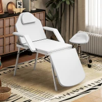 HOMCOM Portable Massage Table, Foldable Massage Bed, White(m-1)