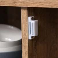 HOMCOM Rustic Barn Door Storage Cabinet Modern Farmhouse Buffet Sideboard for Kitchen and Dining Room, Light Oak(m-8)