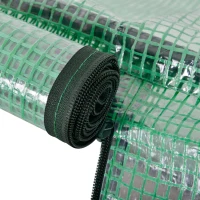 Outsunny Mini Greenhouse Portable Hot House for Plants with Zippered Doors for Outdoor, Indoor, 79" x 39" x 32", Green(m-12)