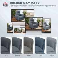 HOMCOM Power Recliner Chair, Fabric Upholstered Recliner Chair with USB Ports, Footrest, Charcoal Grey(m-7)