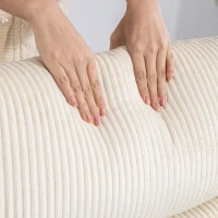 HOMCOM Fabric Recliner Chair Manual Home Theater Seating Single Reclining Sofa Chair with Padded Seat for Living Room, Beige(m-10)