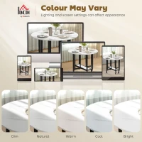 HOMCOM Folding Dining Table, Drop Leaf Table with Open Shelf, Rolling Kitchen Table for Dining Room, Small Spaces, White Marble(m-7)