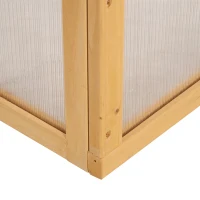 Outsunny Wooden Cold Frame Greenhouse Garden Portable Raised Planter with Openable Top for Indoor, Outdoor, Flowers, Vegetables, Plants, 35.5"x23.5"x15.75", Light Brown(m-11)
