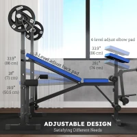 Soozier Adjustable Weight Bench for Weight Lifting and Strength Training(m-5)