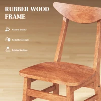 HOMCOM 5-Piece Solid Wood Dining Room Set for 4, Farmhouse Dinette Table Set with 4 Chairs for Small Space, Dining Room, Walnut(m-5)