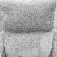 HOMCOM Power Recliner Chair, Linen-look Fabric Upholstered Recliner Chair with USB Ports, Footrest, Grey(m-10)
