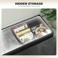 HOMCOM 31" Storage Ottoman, Velvet End of Bed Bench with Steel Legs, Foot Stool with Storage for Bedroom, Living Room, Black(m-5)