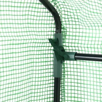 Outsunny 55" x 28" x 75" Walk-in Greenhouse Portable Garden Plant Flower Seed Warm House with 4 Shelves Outdoor Plant Growth Hot House PE Cover Green(m-12)