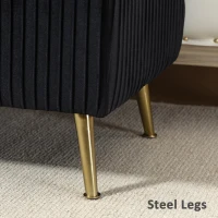 HOMCOM Storage Ottoman Bench, 43 Inch Large Storage Chest with Steel Legs and Padded Seat, Foot Rest, Load 485 lbs, Black(m-9)