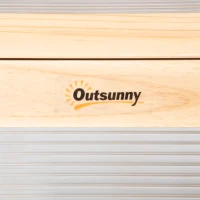 Outsunny Raised Garden Flower Bed Kit with Greenhouse, Wooden Cold Frame Planter, 48" x 24" x 32", Natural(m-13)